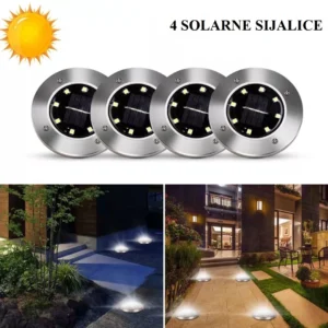 Solarni podne sijalice disk 4 komada