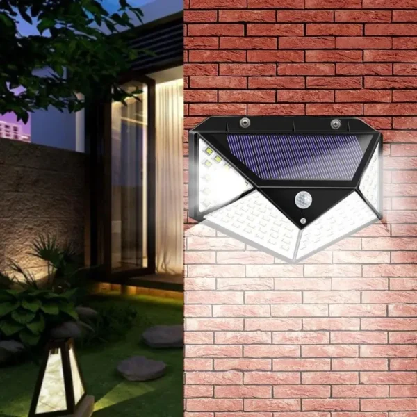 Solarni reflektor sa senzorom 100 led dioda - Image 5