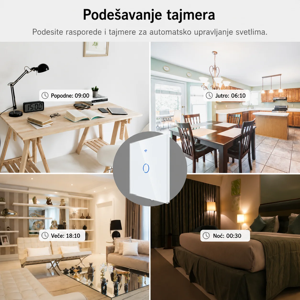 Smart Pametni Wi-Fi Tač Prekidač RF 433MHz - Slika 9
