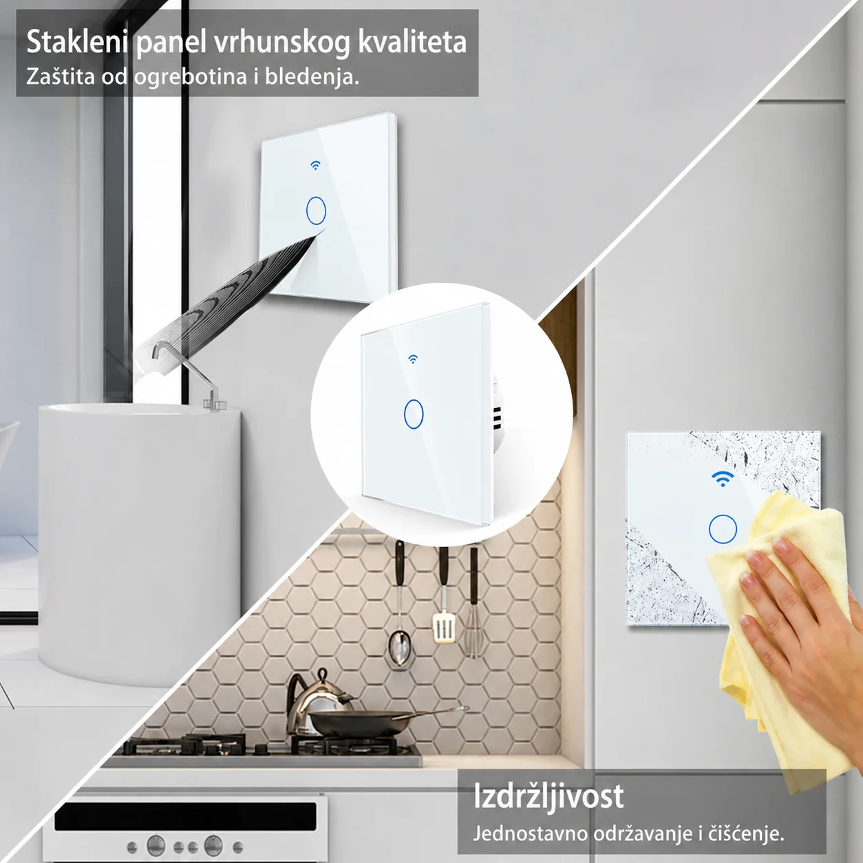 Smart Pametni Wi-Fi Tač Prekidač RF 433MHz - Slika 10