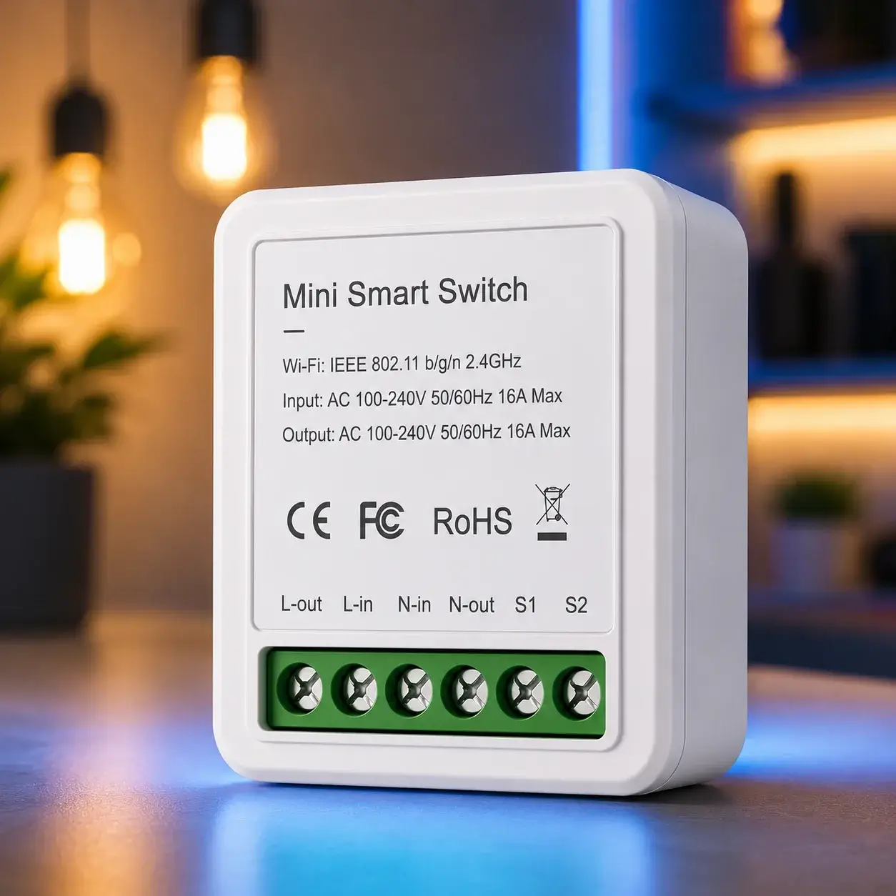 WiFi Smart prekidač 16A (mini) eWeLink, Alexa/Google, 2-wa - Slika 2