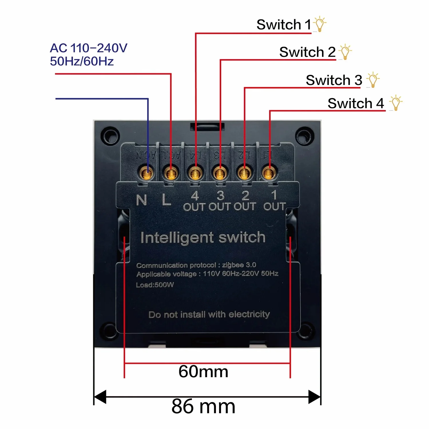 Tuya M9 Pro Zigbee Pametni Prekidač sa LCD Ekranom + Zigbee Gejtvej - Slika 8